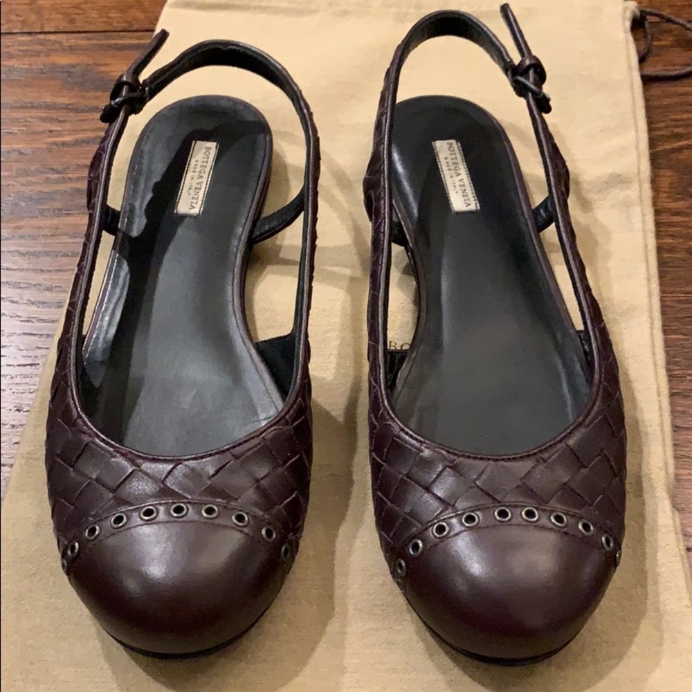 Bottega Veneta Intrecciato Slingback Flats - Picture 3 of 11